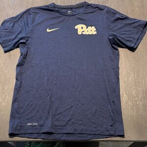 Nike Men's Navy and Gold Dri-FIT Tee